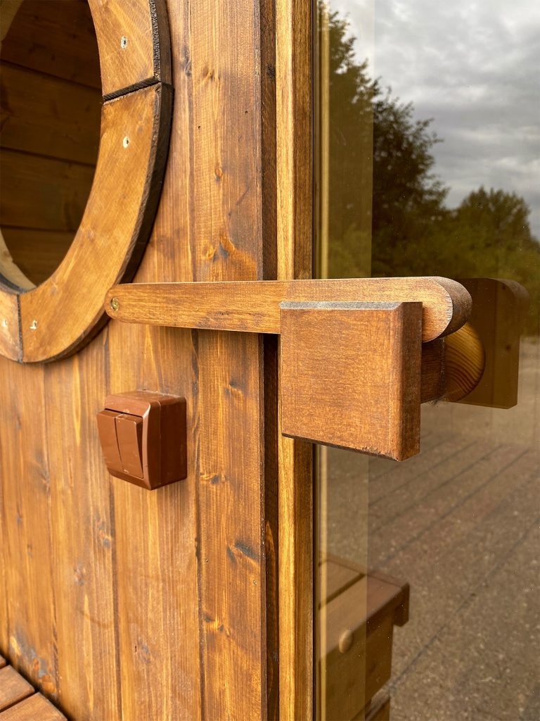 barrel sauna door handle