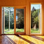 TImber frame sauna interior