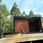 timber frame sauna hot tub